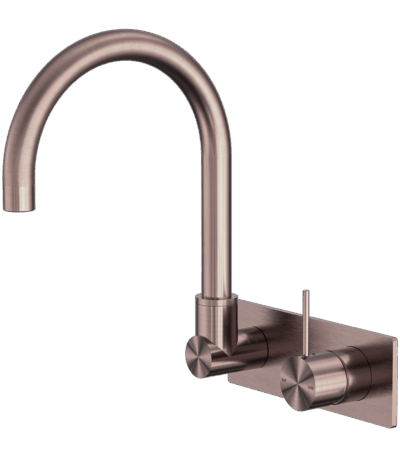 Nero Mecca Wall Basin/Bath Mixer Swivel Spout Handle Up Brushed Bronze | NR221910PBZ