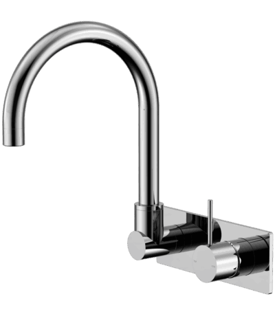 Nero Mecca Wall Basin/Bath Mixer Swivel Spout Handle Up Chrome | NR221910PCH