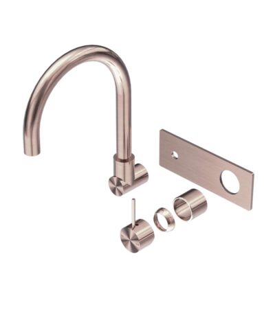 Nero Mecca Wall Basin/Bath Mixer Swivel Spout Handle Up Trim Kits Only Brushed Bronze | NR221910PTBZ