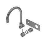 Nero Mecca Wall Basin/Bath Mixer Swivel Spout Handle Up Trim Kits Only Gun Metal | NR221910PTGM