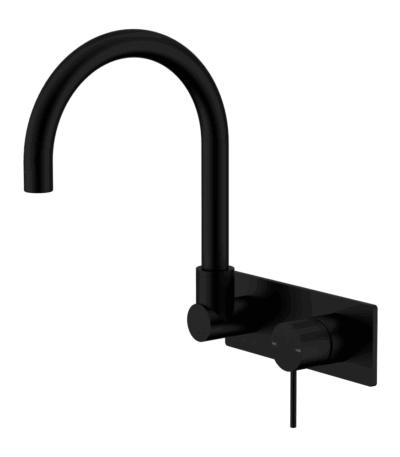 Nero Mecca Wall Basin/Bath Mixer Swivel Spout Matte Black | NR221910QMB