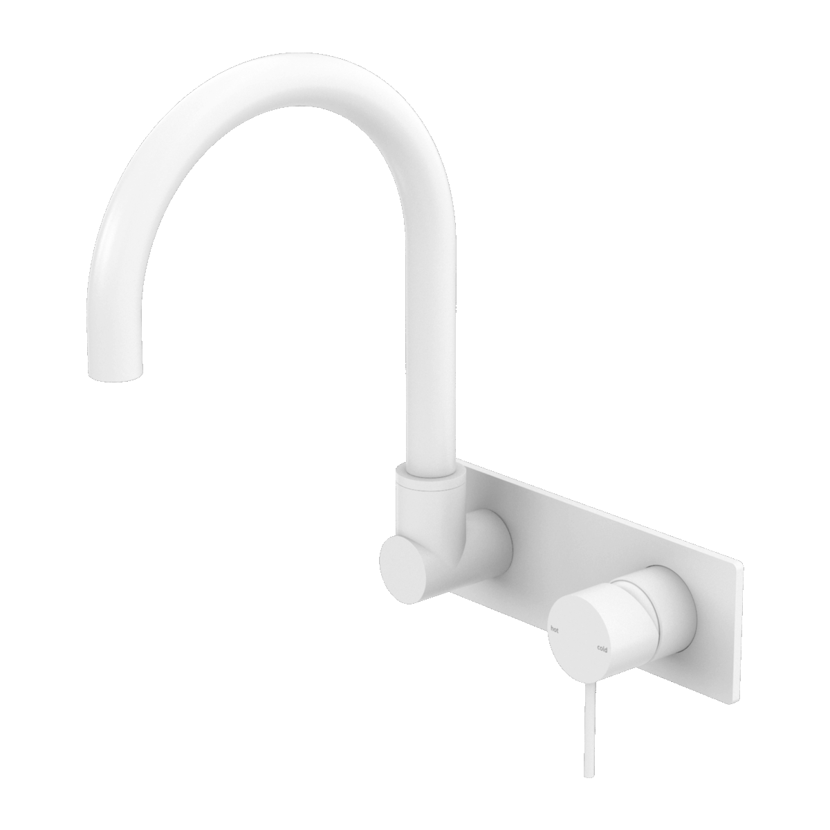 Nero Mecca Wall Basin/Bath Mixer Swivel Spout Matte White | NR221910QMW