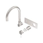 Nero Mecca Wall Basin/Bath Mixer Swivel Spout Trim Kits Only Brushed Nickel | NR221910QTBN