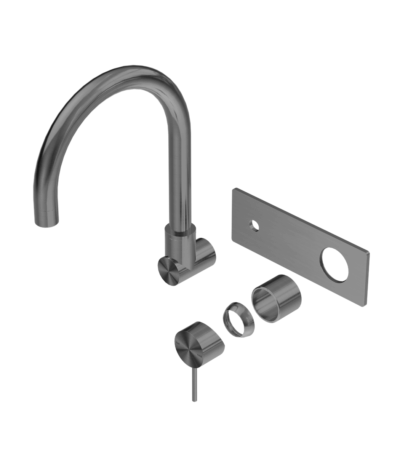 Nero Mecca Wall Basin/Bath Mixer Swivel Spout Trim Kits Only Gun Metal | NR221910QTGM