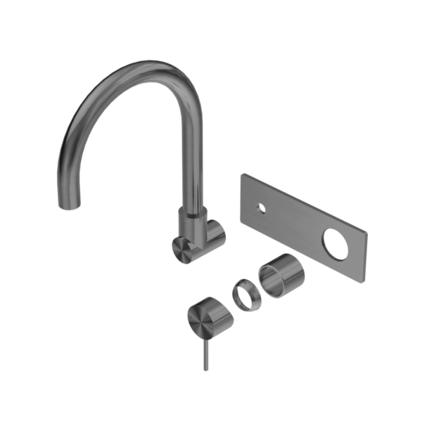 Nero Mecca Wall Basin/Bath Mixer Swivel Spout Trim Kits Only Gun Metal | NR221910QTGM