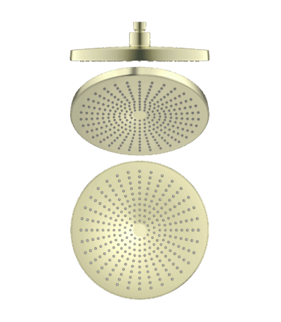 Nero Opal 250mm Shower Head Brushed Gold | NR508079BG