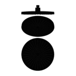 Nero Opal 250mm Shower Head Matte Black | NR508079MB
