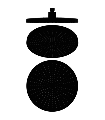 Nero Opal 250mm Shower Head Matte Black | NR508079MB