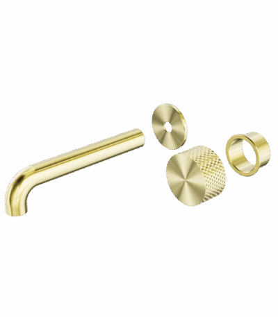 Nero Opal Progressive Wall Basin/Bath Set 185mm Trim Kits Only Brushed Gold | NR252007at185BG