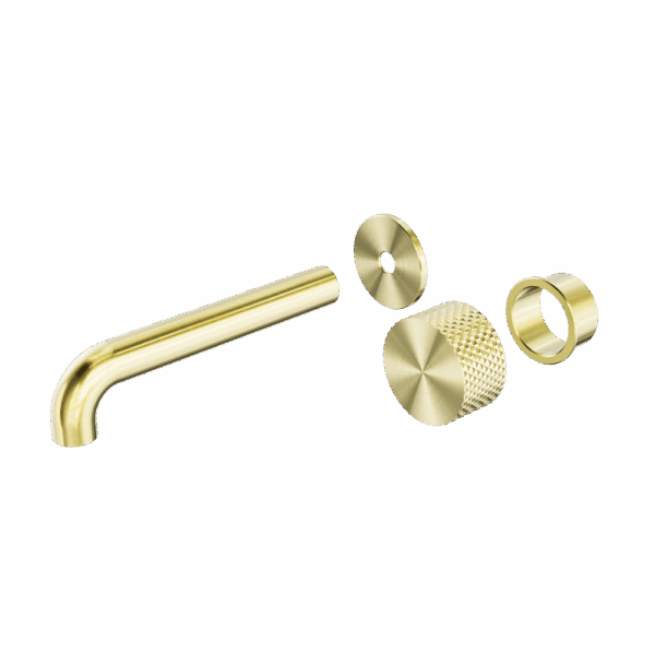 Nero Opal Progressive Wall Basin/Bath Set 185mm Trim Kits Only Brushed Gold | NR252007at185BG
