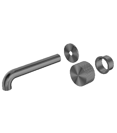 Nero Opal Progressive Wall Basin/Bath Set 230mm Trim Kits Only Graphite | NR252007at230GR