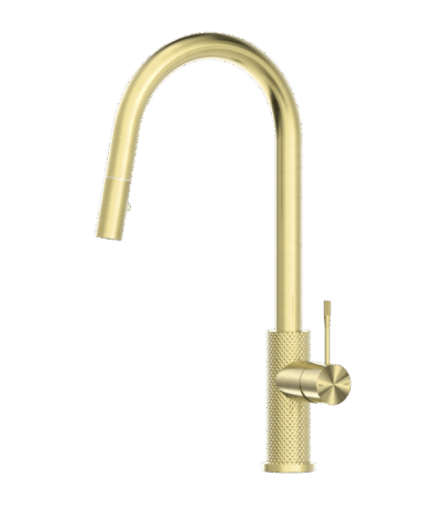 Nero Opal Pull Out Sink Mixer With Vegie Spray Function Brushed Gold | NR251908BG