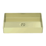 Nero Opal Rectangle Stainless Steel Basin Brushed Gold | NRB3555BG