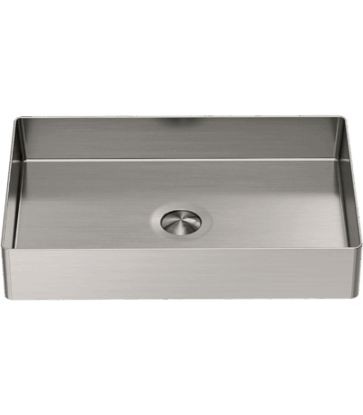 Nero Opal Rectangle Stainless Steel Basin Brushed Nickel | NRB3555BN