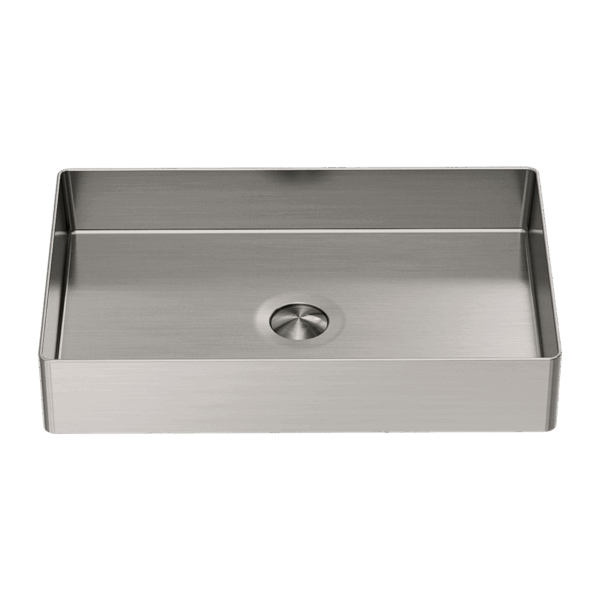 Nero Opal Rectangle Stainless Steel Basin Brushed Nickel | NRB3555BN