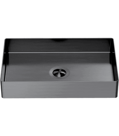 Nero Opal Rectangle Stainless Steel Basin Graphite | NRB3555GR