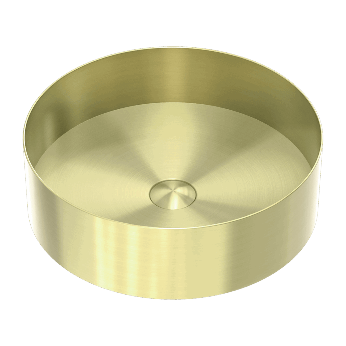 Nero Opal Round 400mm Stainless Steel Basin Brushed Gold | NRB401rBG