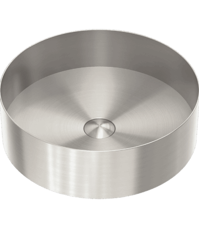 Nero Opal Round 400mm Stainless Steel Basin Brushed Nickel | NRB401rBN