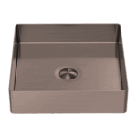 Nero Opal Square 400mm Stainless Steel Basin Brushed Bronze | NRB401sBZ