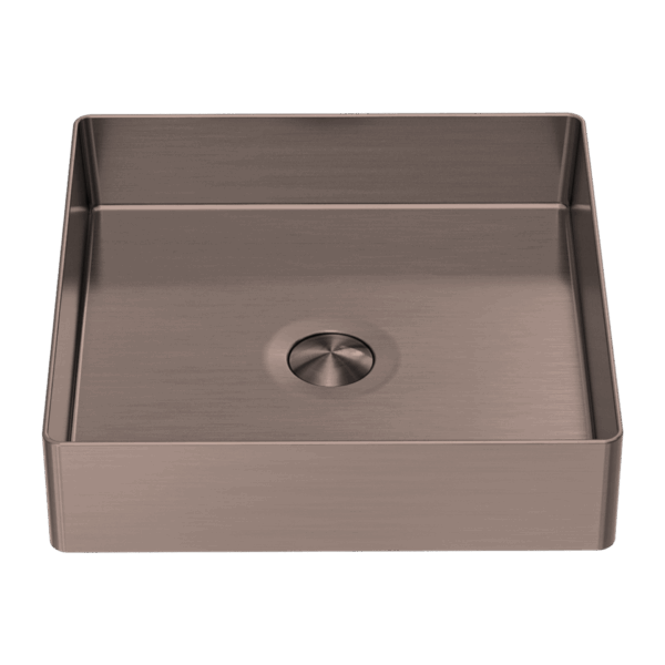 Nero Opal Square 400mm Stainless Steel Basin Brushed Bronze | NRB401sBZ