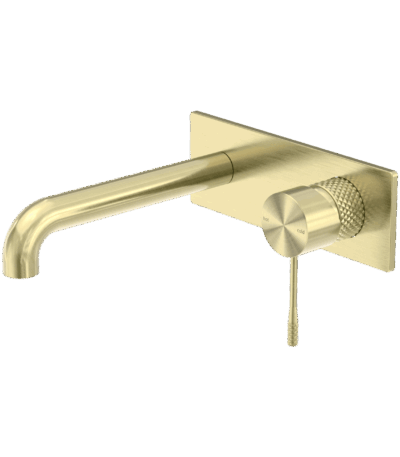 Nero Opal Wall Basin/Bath Mixer 160mm Brushed Gold | NR251907A160BG