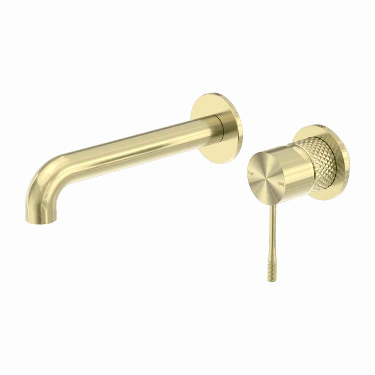 Nero Opal Wall Basin/Bath Mixer Separate Back Plate 120mm Brushed Gold | NR251907B120BG
