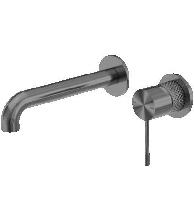 Nero Opal Wall Basin/Bath Mixer Separate Back Plate 160mm Graphite | NR251907B160GR