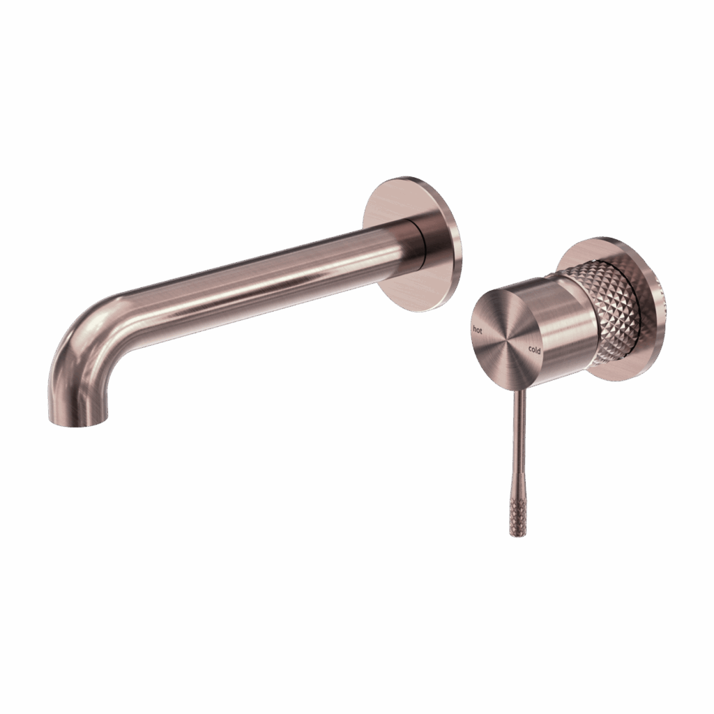 Nero Opal Wall Basin/Bath Mixer Separate Back Plate 185mm Brushed Bronze | NR251907bBZ