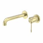 Nero Opal Wall Basin/Bath Mixer Separate Back Plate 185mm Brushed Gold | NR251907bBG