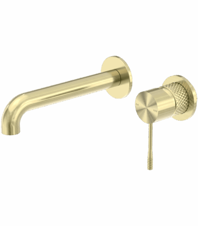 Nero Opal Wall Basin/Bath Mixer Separate Back Plate 230mm Brushed Gold | NR251907B230BG