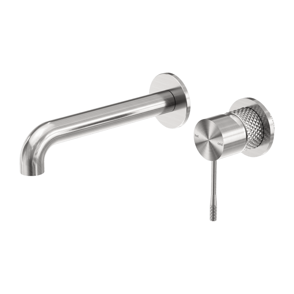 Nero Opal Wall Basin/Bath Mixer Separate Back Plate 230mm Brushed Nickel | NR251907B230BN