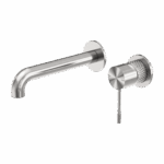 Nero Opal Wall Basin/Bath Mixer Separate Back Plate 230mm Brushed Nickel | NR251907B230BN
