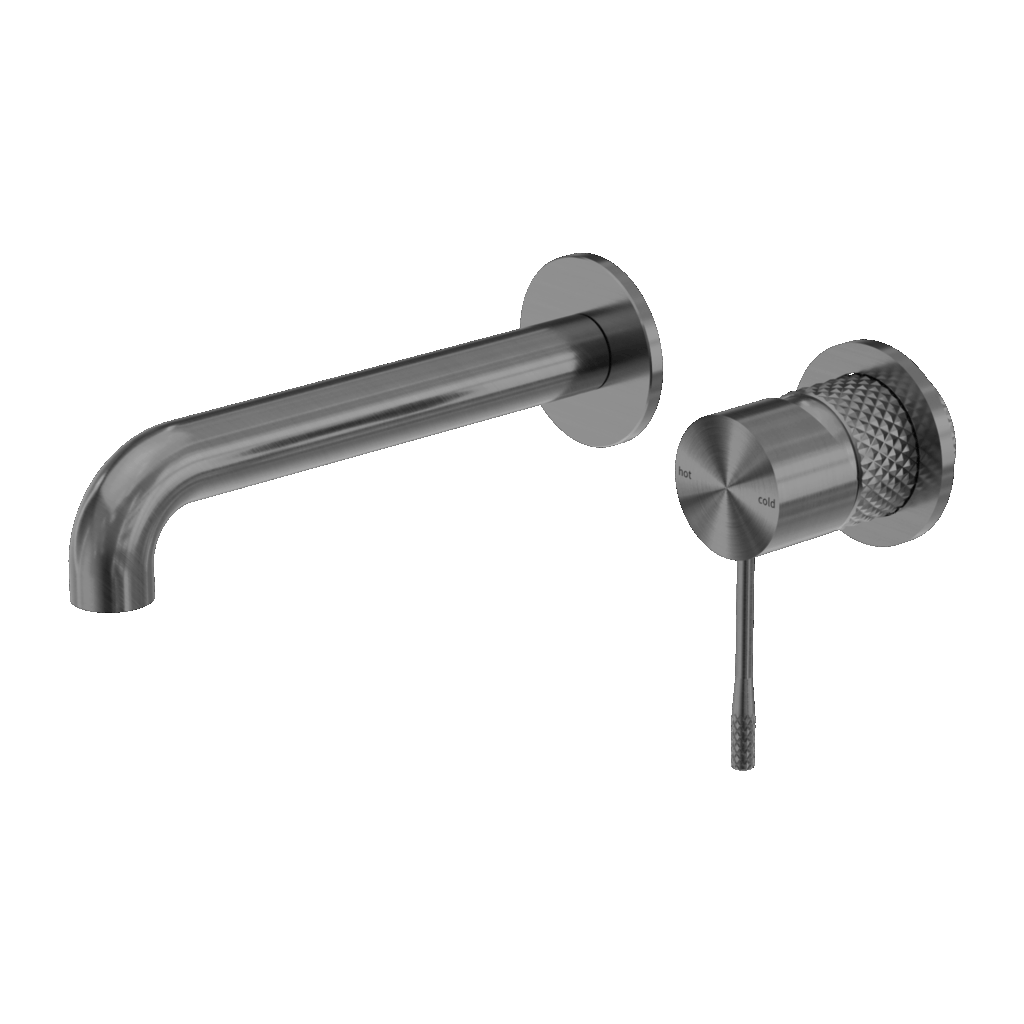 Nero Opal Wall Basin/Bath Mixer Separate Back Plate 230mm Graphite | NR251907B230GR