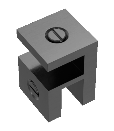 Nero Over-Panel Glass To Glass Fitting 10mm Glass Gun Metal | NRSH201GM