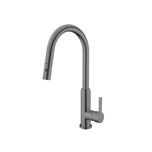 Nero Pearl Pull Out Sink Mixer With Vegie Spray Function Gun Metal | NR231708GM