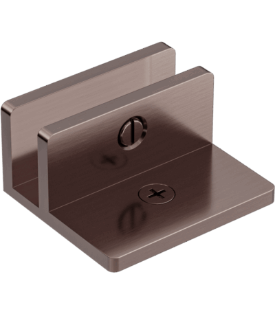 Nero Shower F Bracket 10mm Glass Brushed Bronze | NRSH202BZ