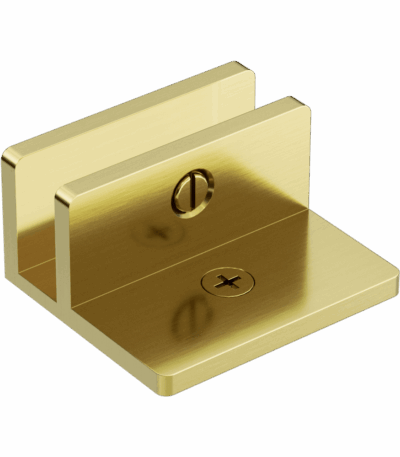 Nero Shower F Bracket 10mm Glass Brushed Gold | NRSH202BG