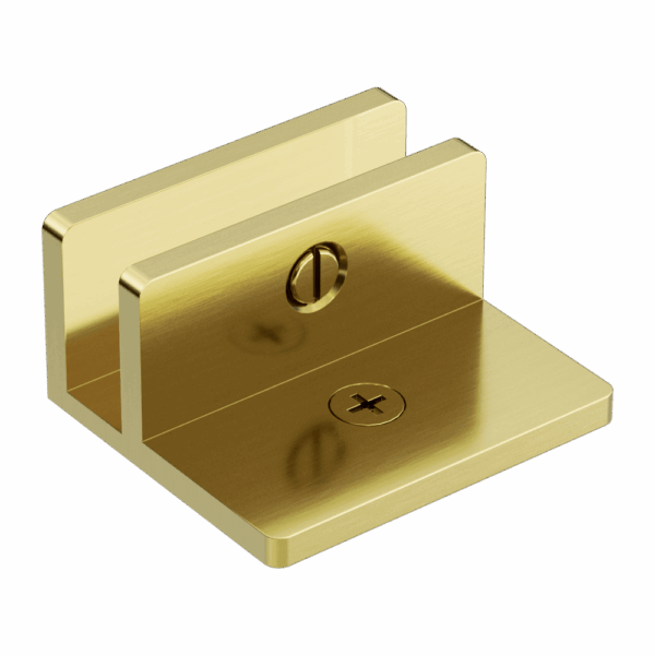 Nero Shower F Bracket 10mm Glass Brushed Gold | NRSH202BG