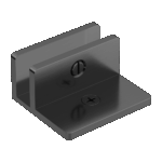 Nero Shower F Bracket 10mm Glass Gun Metal | NRSH202GM