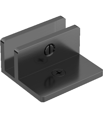 Nero Shower F Bracket 10mm Glass Gun Metal | NRSH202GM
