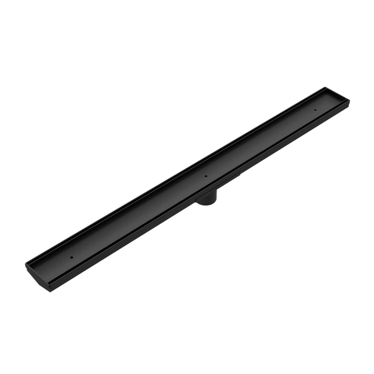 Nero Tile Insert V Channel Floor Grate 50mm Outlet With Hole Saw Matte Black | NRFG002HSMB