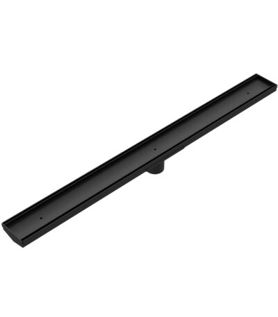 Nero Tile Insert V Channel Floor Grate 50mm Outlet With Hole Saw Matte Black | NRFG002HSMB