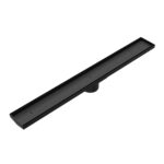 Nero Tile Insert V Channel Floor Grate 89mm Outlet With Hole Saw Matte Black | NRFG001HSMB