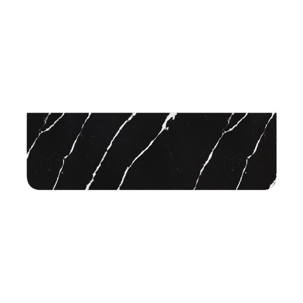 Nero Vena Silica Free Stone Top, Curved Full Depth, 1500mm