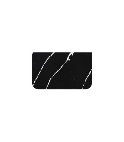Nero Vena Silica Free Stone Top, Curved Full Depth, 750mm