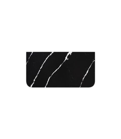 Nero Vena Silica Free Stone Top, Curved Full Depth, 900mm