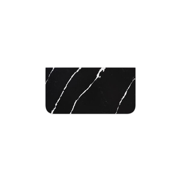 Nero Vena Silica Free Stone Top, Curved Full Depth, 900mm