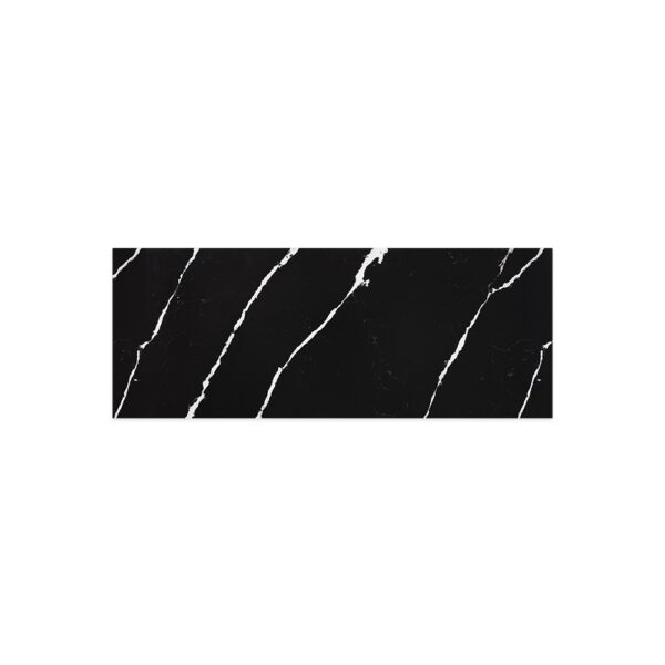 Nero Vena Silica Free Stone Top, Rectangular Full Depth, 1200mm
