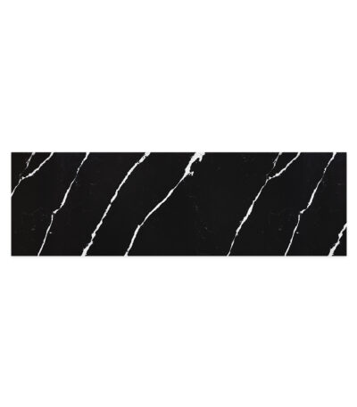 Nero Vena Silica Free Stone Top, Rectangular Full Depth, 1500mm