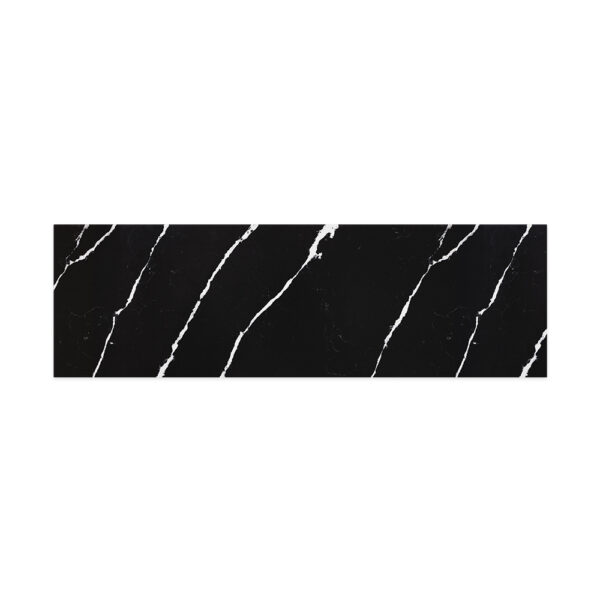 Nero Vena Silica Free Stone Top, Rectangular Full Depth, 1500mm